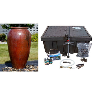 Tuscany FNT50481 Ceramic Triple Vase Complete Fountain Kit Vase Fountain Blue Thumb